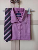 Herenhemd met das, Kleding | Heren, Overhemden, Zo goed als nieuw, Halswijdte 41/42 (L), Roze, C&A