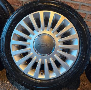 15 inch Fiat 500 Wintervelgenset 4x98 5-6mm profiel beschikbaar voor biedingen