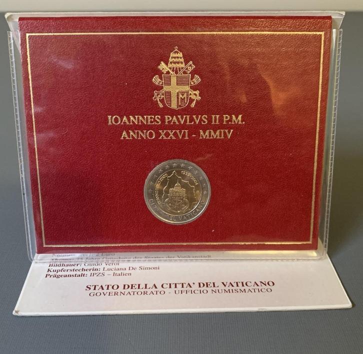2 euro munt Vaticaan 2004 Johannes Paulus II, Postzegels en Munten, Munten | Europa | Euromunten, Losse munt, 2 euro, Vaticaanstad