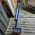 2 steunpalen met voetplaat, Doe-het-zelf en Bouw, Ophalen of Verzenden, Gebruikt