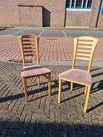 Massief eiken stoelen, Huis en Inrichting, Stoelen, Ophalen, Gebruikt, Stof