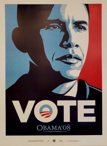 Shepard Fairey (OBEY) - Obama - Vote 2008 disponible aux enchères