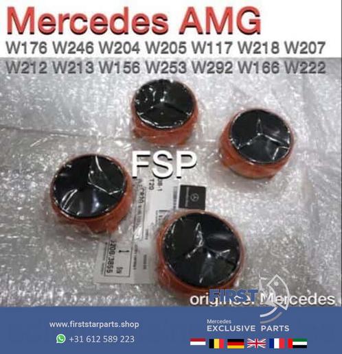 Origineel Mercedes AMG Wieldop set oranje rood zwart grijs >, Autos : Divers, Enjoliveurs, Neuf, Enlèvement ou Envoi