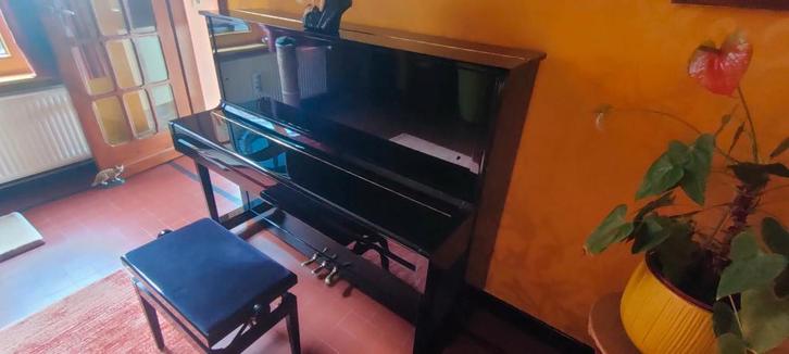te koop PIANO RIPPEN + PIANOSTOEL, Muziek en Instrumenten, Piano's, Zo goed als nieuw, Piano, Zwart, Hoogglans, Ophalen