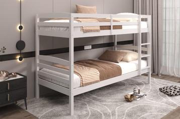 NIEUW Stapelbedden Model 'Roy' 90x200cm in wit +Levering beschikbaar voor biedingen