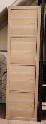 Kallax kast Ikea 1x4 met deurtjes, Huis en Inrichting, Ophalen