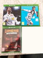 3 Xbox One-games: Carmageddon Max Damage, Fifa18, Fifa19, Gebruikt, 2 spelers, Ophalen of Verzenden, Vanaf 3 jaar