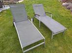 2 Transats, Tuin en Terras, Ligbedden, Ophalen, Gebruikt, Aluminium, Verstelbaar