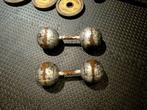 gietijzeren circus dumbells halters antiek, Sport en Fitness, Ophalen, Gebruikt