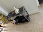 Trolley tafel, Ophalen, Gebruikt, 50 tot 100 cm, Glas