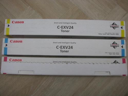 3 toners originaux neufs C-Y-M Canon C-EXV 24, Informatique & Logiciels, Fournitures d'imprimante, Neuf, Toner, Enlèvement ou Envoi