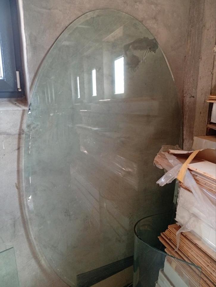 Vintage glazen eettafel, Huis en Inrichting, Tafels | Eettafels, Ophalen