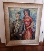 Stand by your man impressionistisch vintage oliedoek, Antiek en Kunst, Ophalen