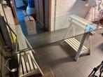 Ikea glazen bureau, Huis en Inrichting, Ophalen, Zo goed als nieuw, Bureau