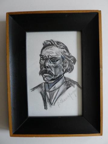 J.DESTREE. houtskooltekening gesigneerd Albert Chavepeyer beschikbaar voor biedingen