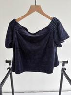 Juicy Couture off the shoulder top velours - donkerblauw, Blauw, Ophalen of Verzenden, Zo goed als nieuw, Korte mouw