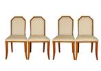 Lot de 4 chaises Art Nouveau, Vier, Art Nouveau, Gebruikt, Wit