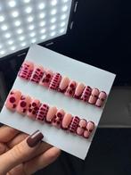 Press on nails (ongles réutilisables) bordeaux, Rouge, Enlèvement ou Envoi, Comme neuf, Mains et Ongles