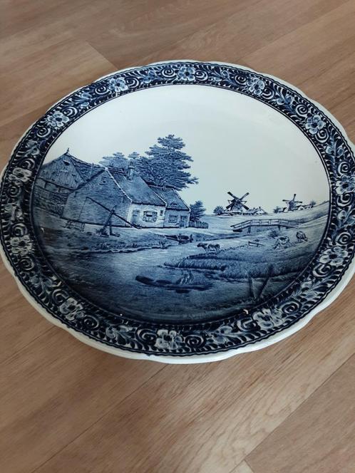 Bord delfts blauw  BEKIJK DE FOTO'S, Antiek en Kunst, Antiek | Wandborden en Tegels, Ophalen