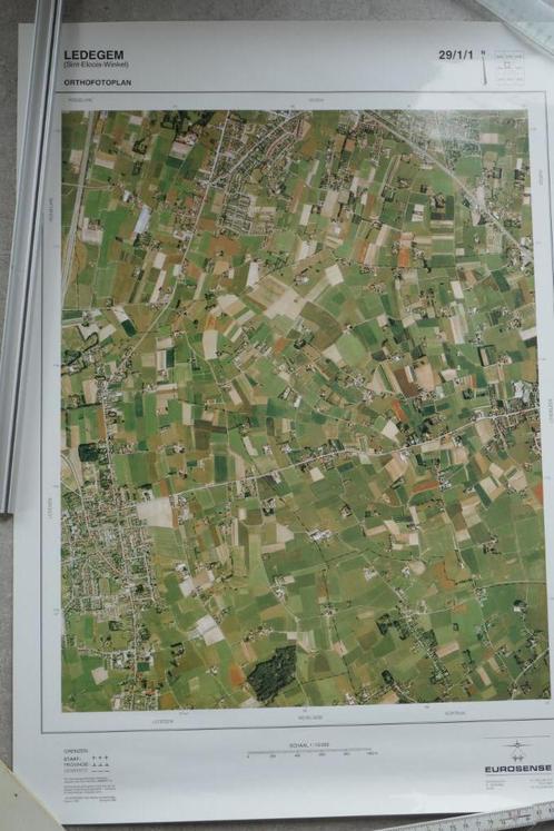 Orthofoto's (luchtfoto) situatie 1990 in kleur, Boeken, Atlassen en Landkaarten, Zo goed als nieuw, Overige typen, België, 1800 tot 2000
