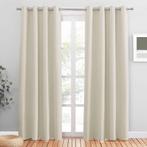 Licht-beige Isolerende thermische gordijnen 140 x 220 set, Ophalen of Verzenden, Nieuw