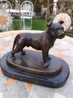 Schitterende Amerikaanse staf in brons op een sokkel, Antiek en Kunst, Ophalen of Verzenden, Brons