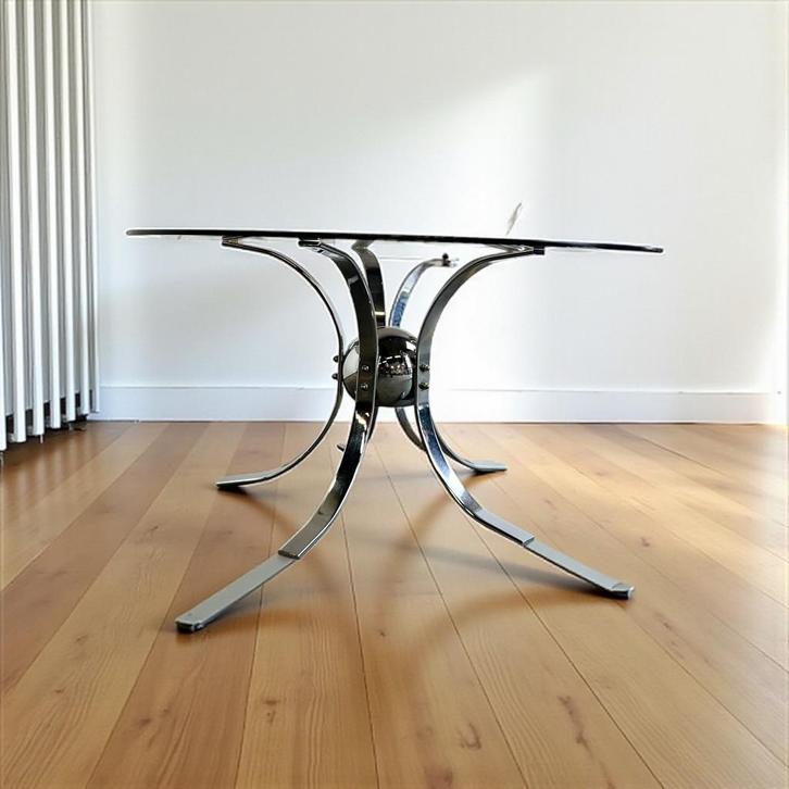 Vintage sputnik space age salontafel / coffee table, Antiek en Kunst, Antiek | Meubels | Tafels, Ophalen of Verzenden