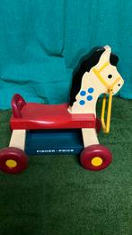 vintage looppaardje met  transportbakje Fischer Price, Enlèvement, Utilisé