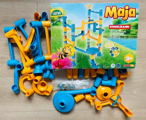 Kleuterspellen: Maya de bij knikkerbouwbaan, water tekenmat, Kinderen en Baby's, Speelgoed | Bouwstenen, Gebruikt, Ophalen