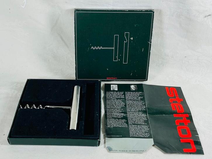 Stelton Vintage design wijnflesopener Jacobsen Magnussen, Antiek en Kunst, Kunst | Designobjecten, Ophalen of Verzenden