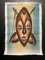 Uniek Congolees Zandkunstwerk Masker schilderij (1970–1990), Verzenden
