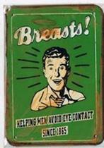 Metalen rusty-old vintage look wandplaat man cave humor, Enlèvement ou Envoi, Neuf