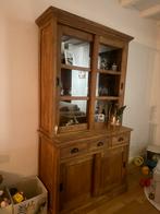 Vitrinekast teak, Huis en Inrichting, Kasten | Buffetkasten, Ophalen, Zo goed als nieuw