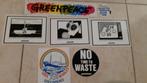 Lot vintage stickers Greenpeace walvis, Bedrijf of Vereniging, Ophalen of Verzenden, Zo goed als nieuw