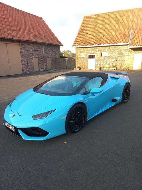 lamborghini huracan spyder bleu ciel à vendre ou à louer, Autos, Lamborghini, Particulier, Huracan, Essence, Euro 5, Cabriolet