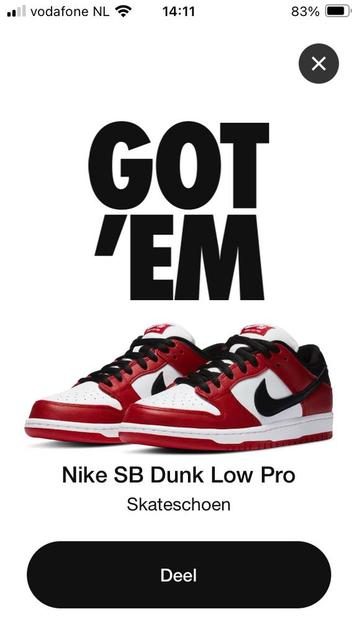 Nike SB Dunk Low 'Chicago' - J-Pack Maat 40,5