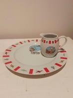 Assiette et bol â lait Tintin, Collections, Enlèvement, Tintin, Comme neuf, Ustensile