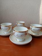 Quatre tasse sous tasse en porcelaine de Paris fin 19siècle, Antiquités & Art, Antiquités | Porcelaine, Enlèvement ou Envoi