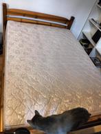 Bed 140x200 met boxspring en matras, Huis en Inrichting, Slaapkamer | Bedden, Ophalen, Verstelbaar, Beige, Tweepersoons