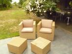 tuinzetels  riet / rotan, Tuin en Terras, Gebruikt, Rotan, Stoel, Tuinset