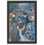 Les parapluies - Pierre-Auguste Renoir toile + cadre de cuis, Maison & Meubles, 75 à 100 cm, Envoi, Création originale, 50 à 75 cm