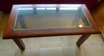 Salontafel met bovenblad in glas, Ophalen, Gebruikt, Glas, Minder dan 50 cm