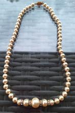 Vintage halsketting met kristalletjes, Handtassen en Accessoires, Antieke sieraden, Ophalen of Verzenden, Koper