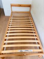 Lit IKEA Neiden 90x200 en pin massif, sommier inclus, Ophalen, Zo goed als nieuw