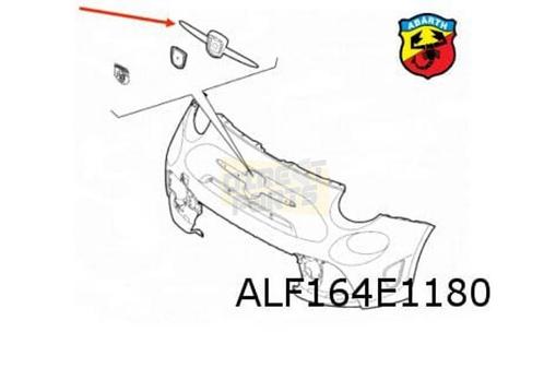Fiat 500 Abarth chromelijst embleem voorzijde Origineel! 735, Auto-onderdelen, Carrosserie, Fiat, Nieuw, Verzenden