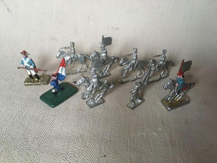 9 x Oude tinnen soldaatjes - Frans leger, Antiek en Kunst, Antiek | Speelgoed, Ophalen of Verzenden
