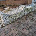 Schanskorf + witte carrara keien 16 m2, Ophalen, Gebruikt, Wit, Kei