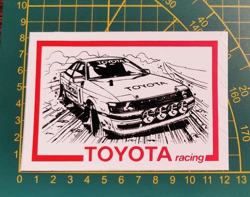 Sticker Toyota Celica Racing '80's GERESERVEERD!, Collections, Autocollants, Enlèvement ou Envoi