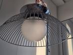 Zware massief en chrome design hanglamp, Ophalen of Verzenden, Zo goed als nieuw, Glas, Disign