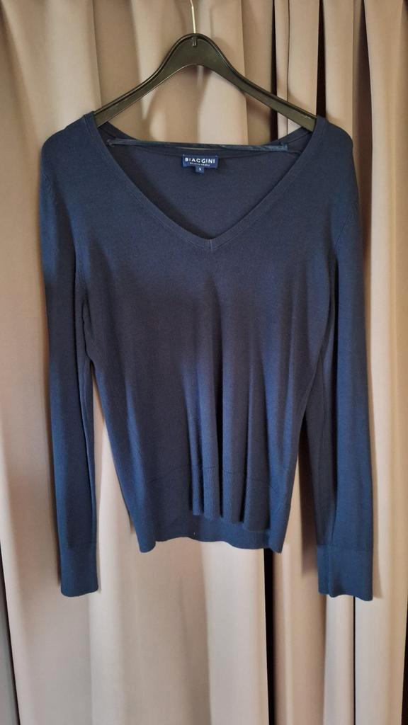 Topje lange mouw met V hals maat small blauw nieuw., Kleding | Dames, Topjes, Nieuw, Maat 36 (S), Blauw, Lange mouw, Ophalen of Verzenden